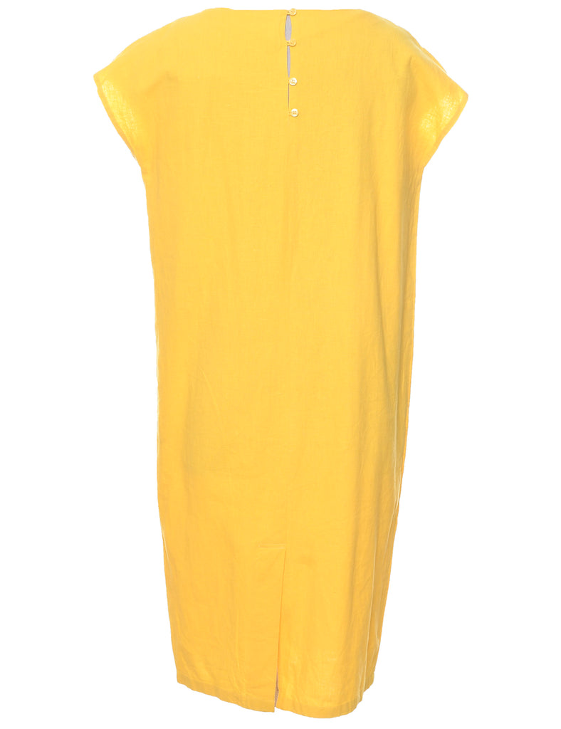 Yellow Shift Dress - L