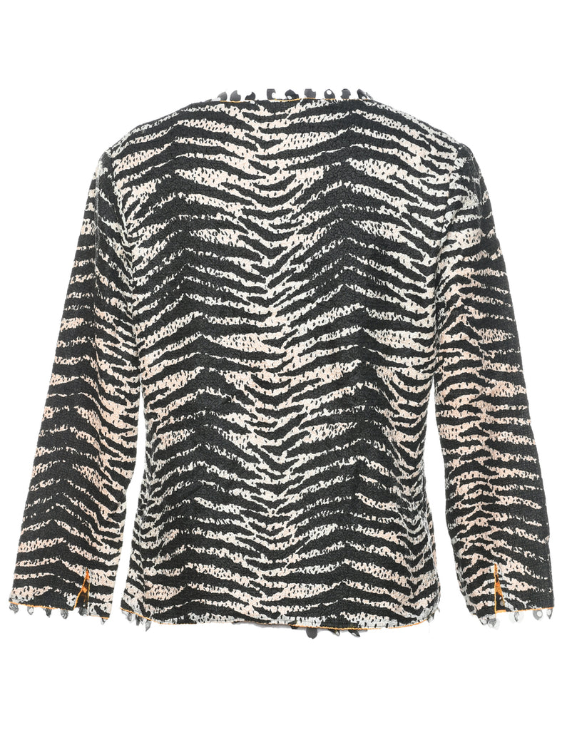 Zebra Print Black Jacket - M