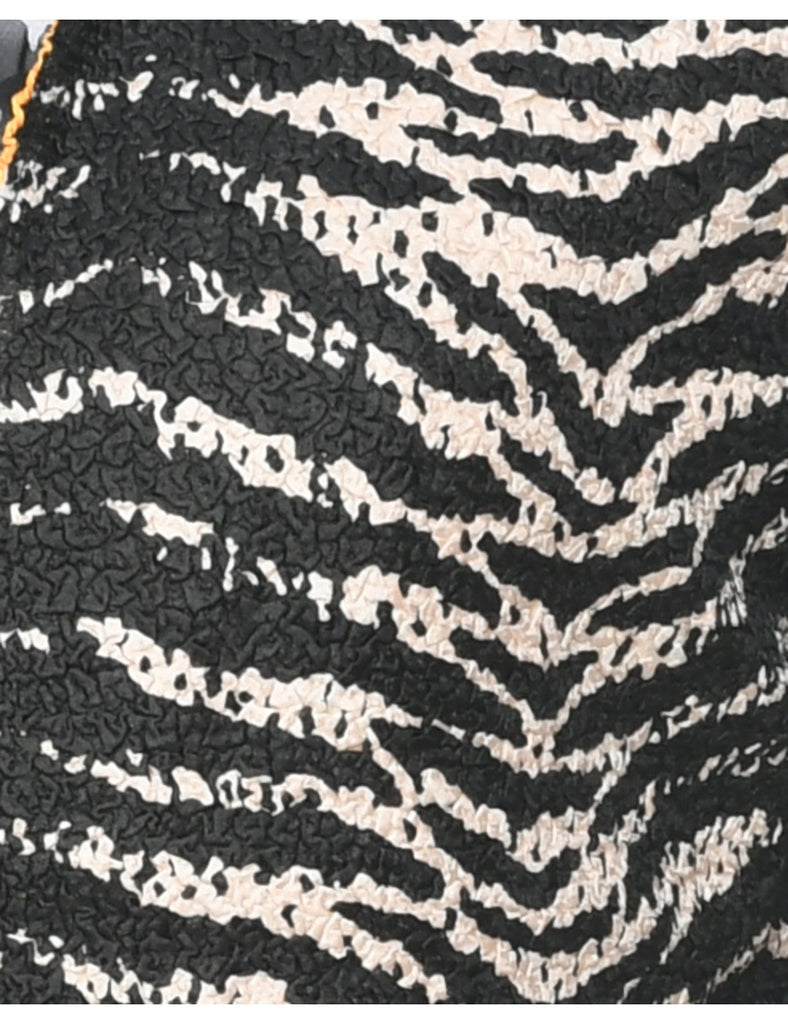 Zebra Print Black Jacket - M