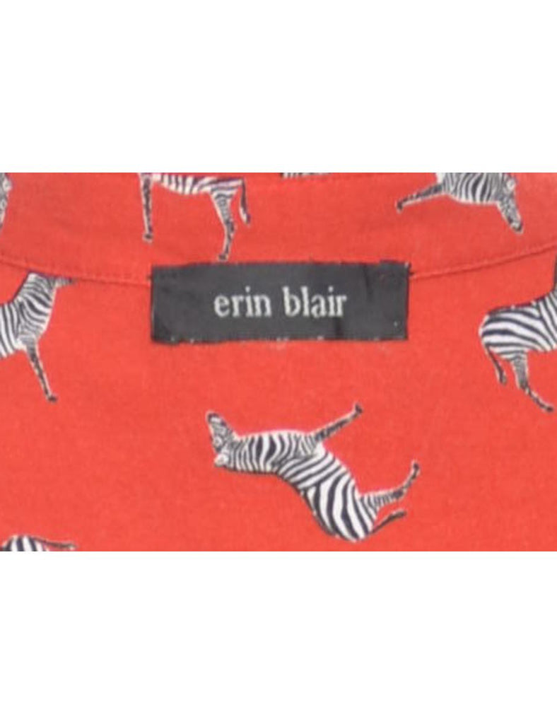 Zebra Print Shirt - M