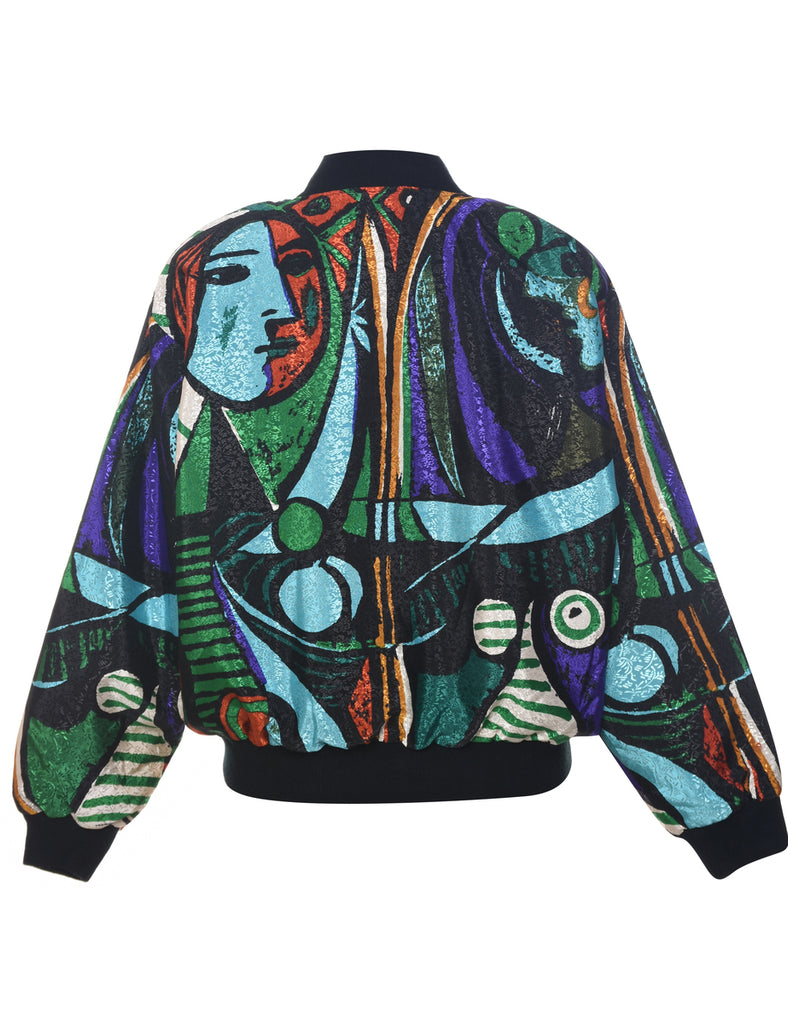 Zip Front Bomber Jacket - L