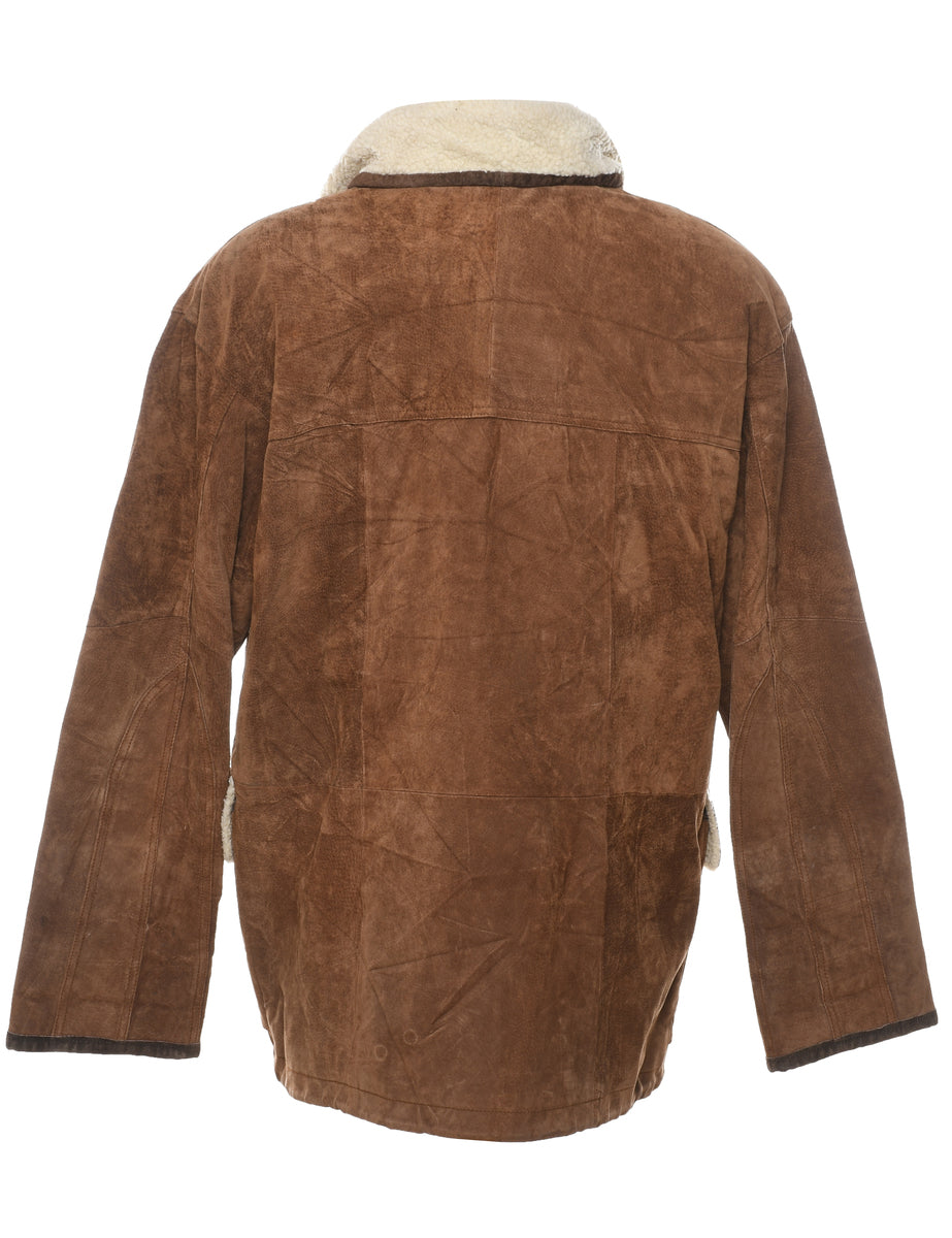 Scully Mens Sherpa Lined Jacket Brown Suede Sherpa Jacket Levis