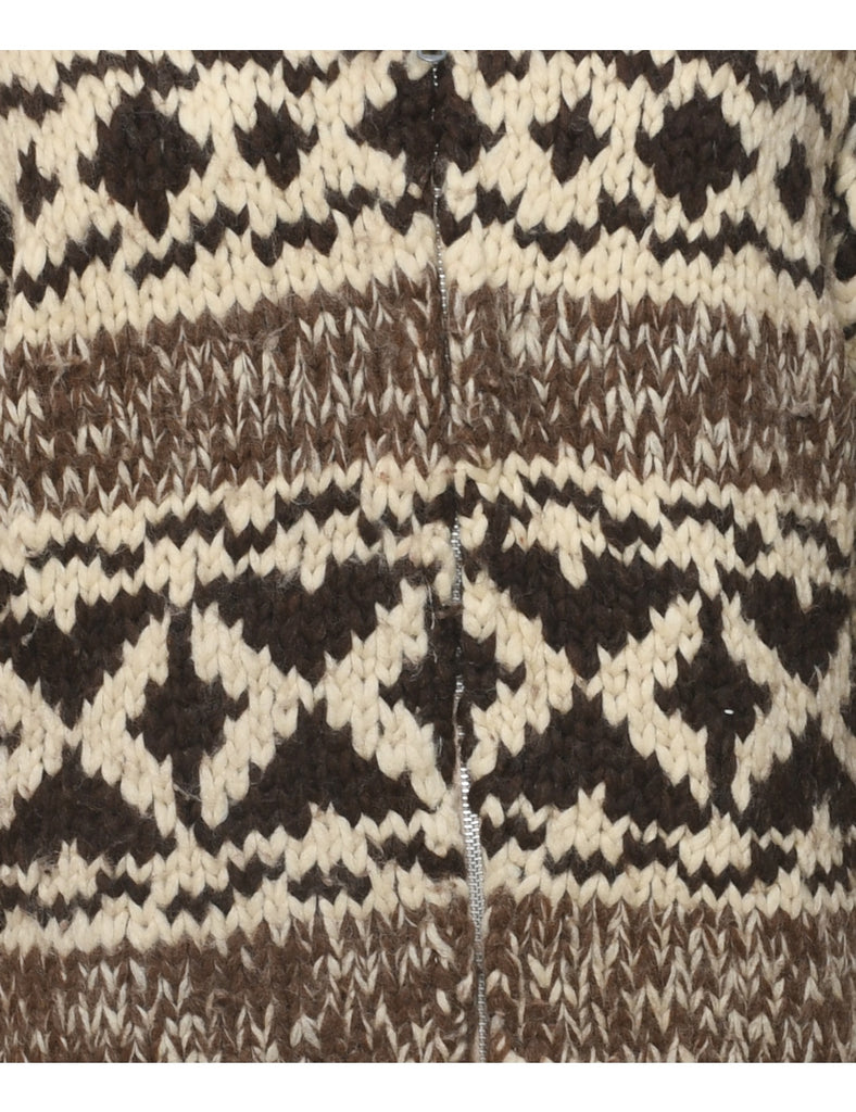 Zip Front Cardigan - L