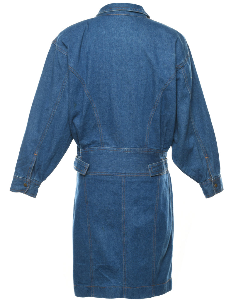 Zip Front Denim Dress - XXL
