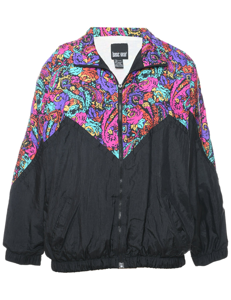 Zip Front Nylon Jacket - L