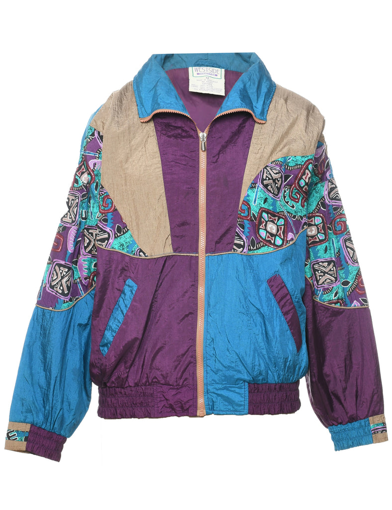 Zip Front Nylon Jacket - M