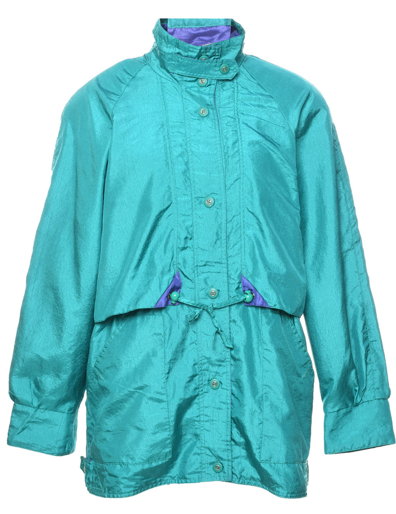 Zip Front Nylon Jacket - L