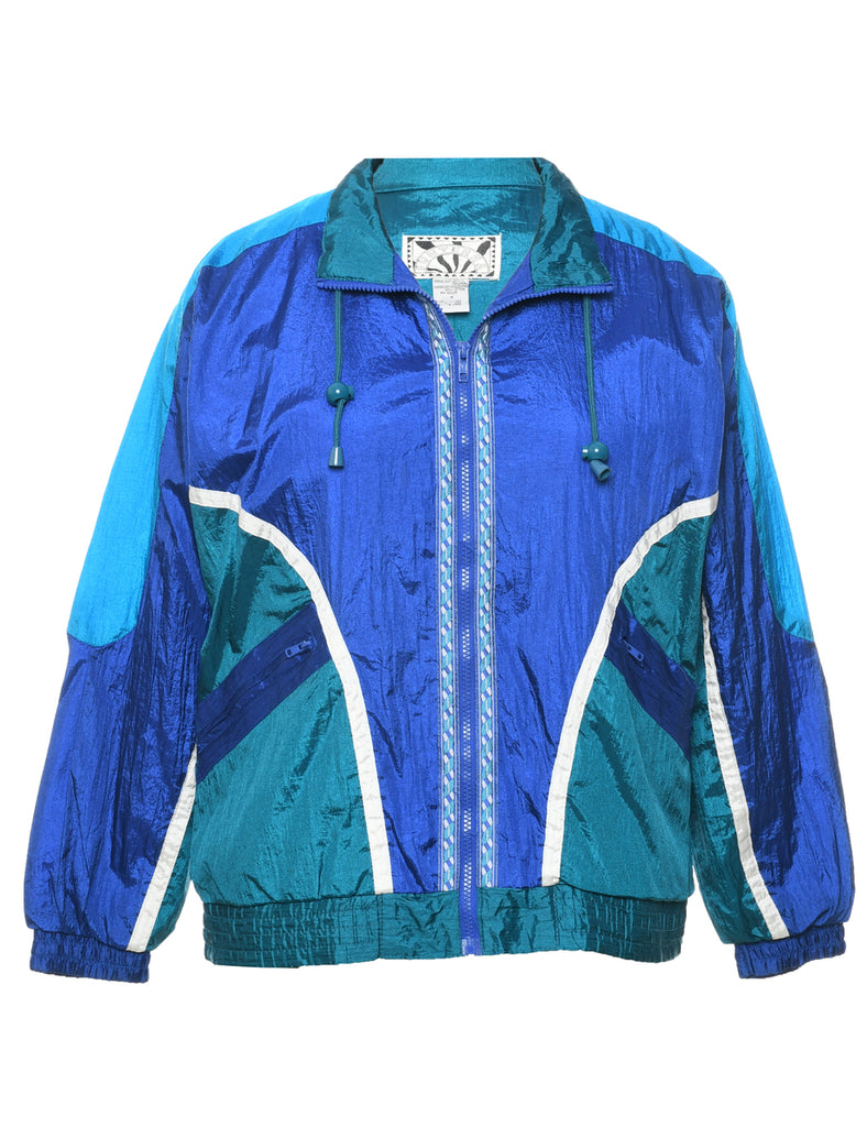 Zip Front Nylon Jacket - M