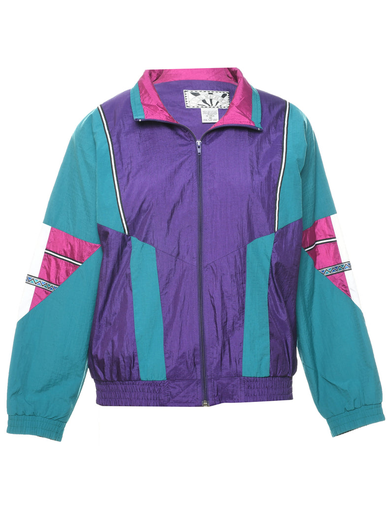 Zip Front Nylon Jacket - M