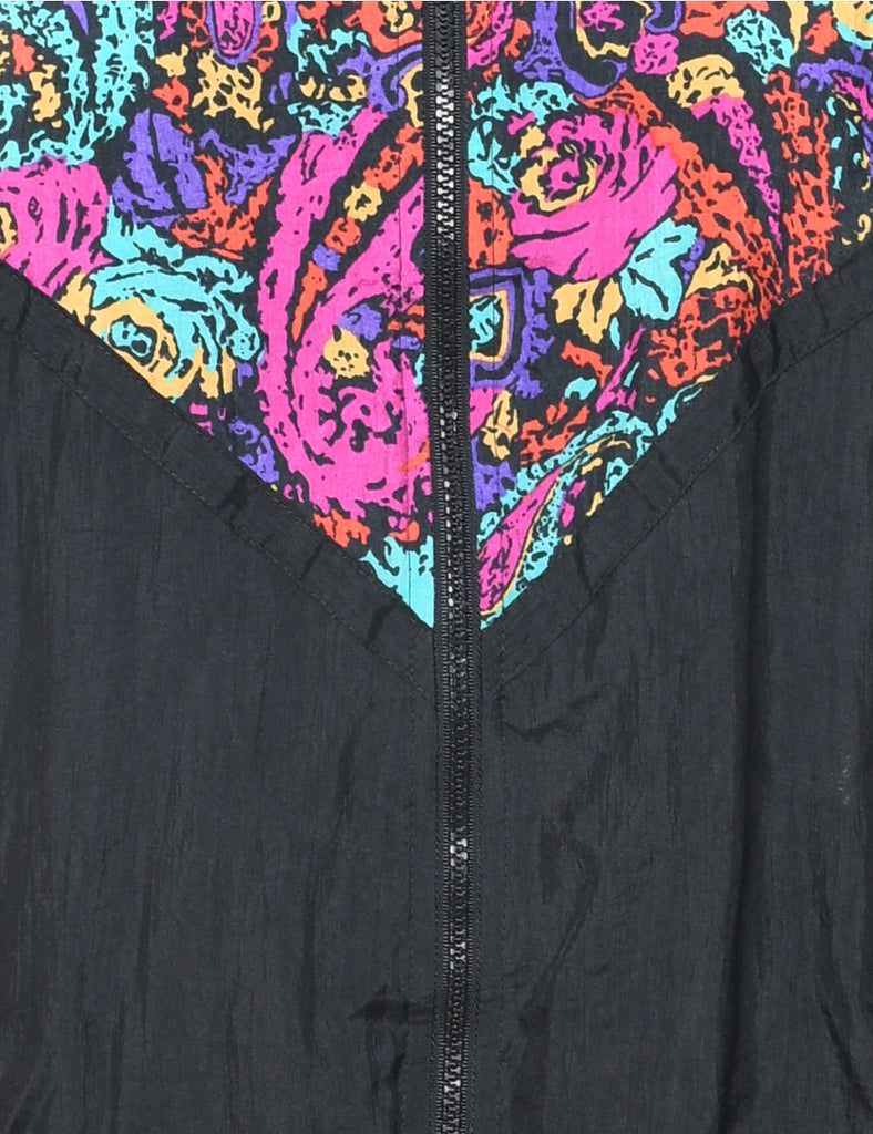 Zip Front Nylon Jacket - L