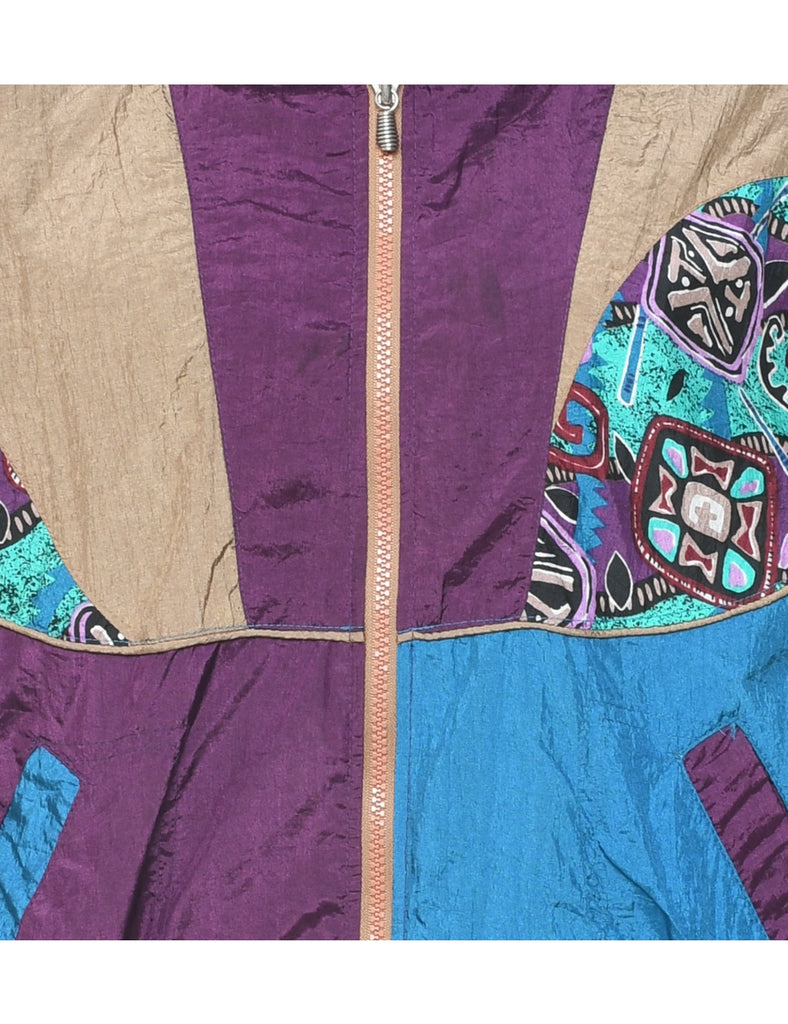 Zip Front Nylon Jacket - M