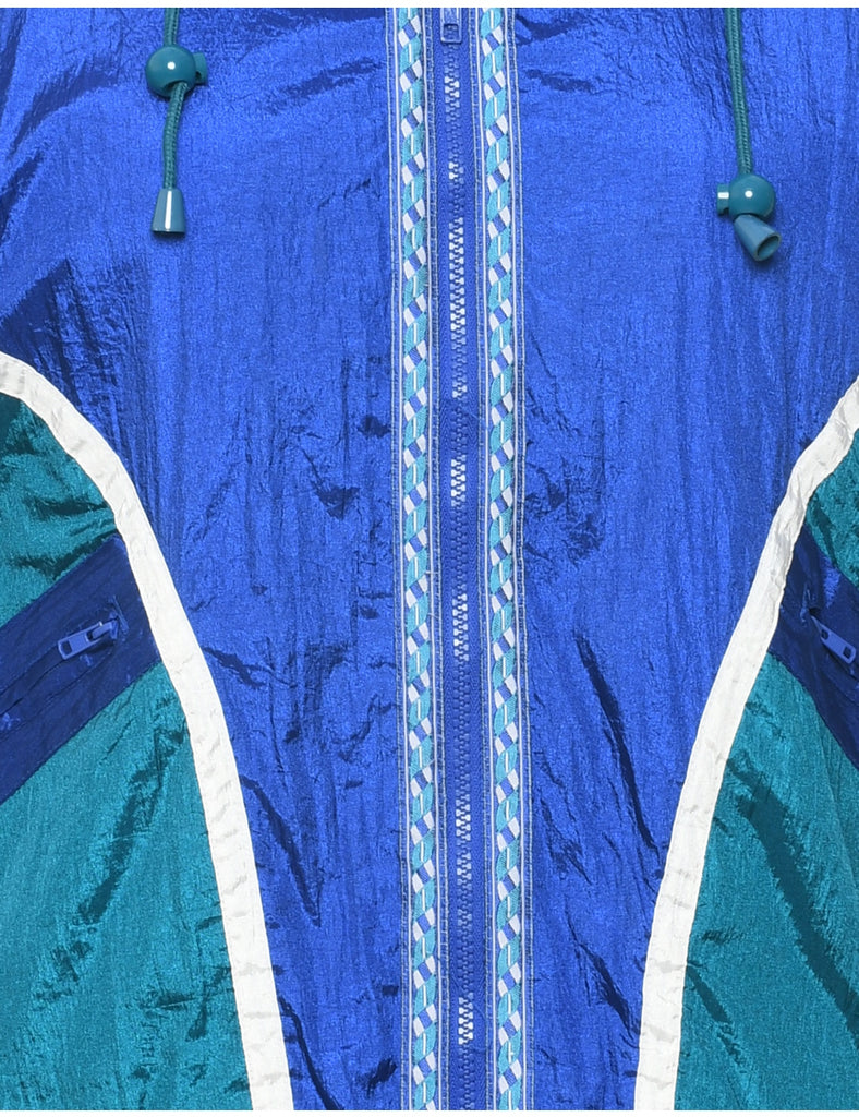 Zip Front Nylon Jacket - M