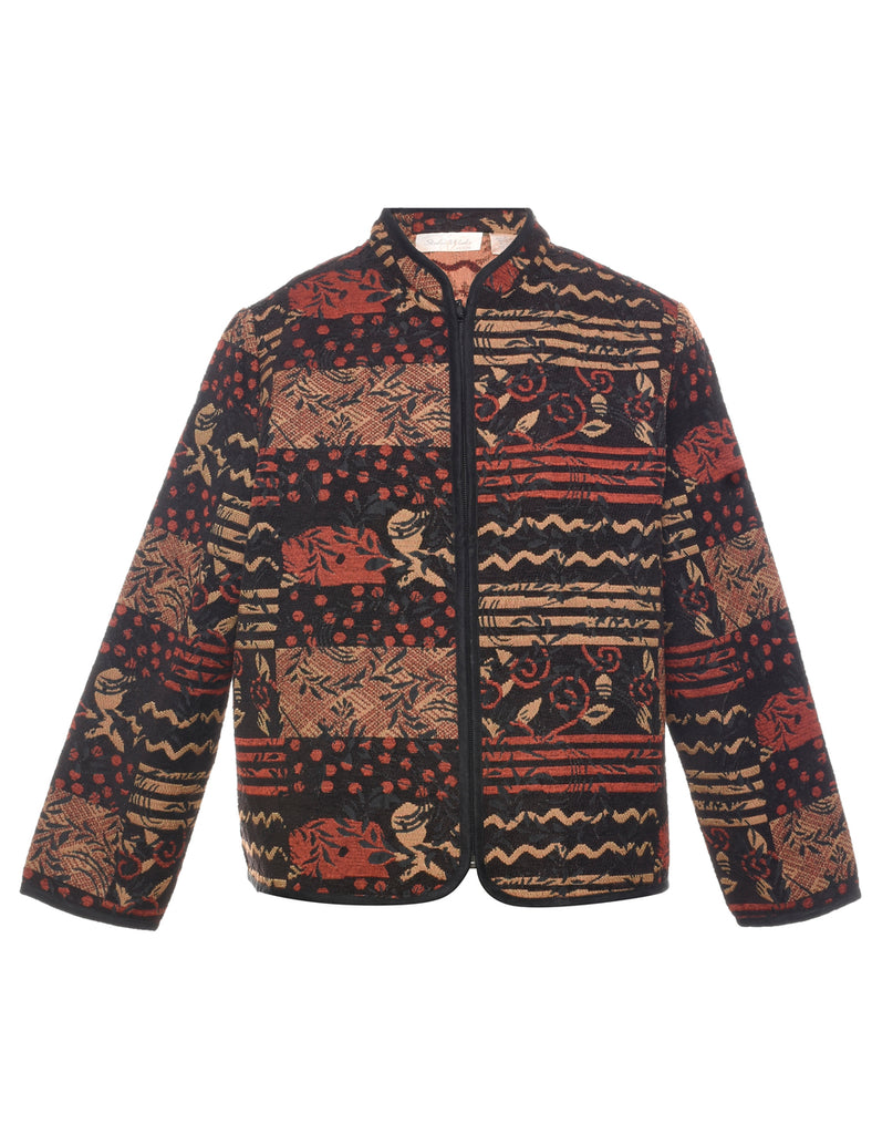 Zip Front Tapestry Jacket - L