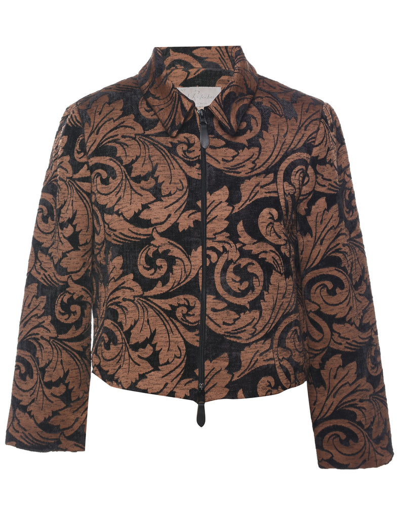 Zip Front Tapestry Jacket - S