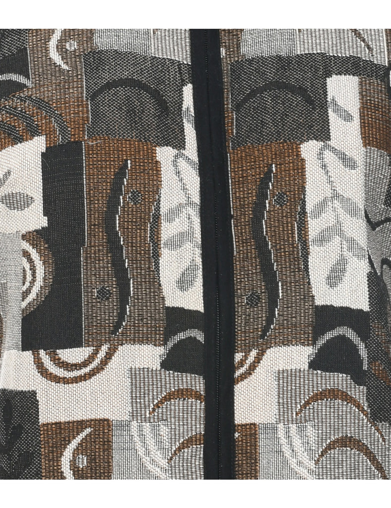 Zip Front Tapestry Waistcoat - S