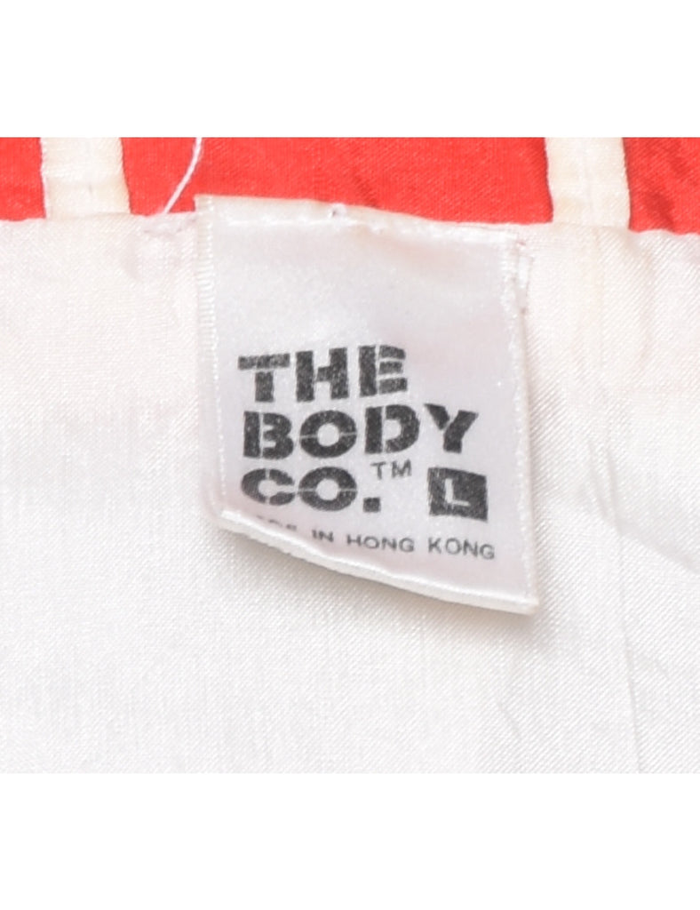 Zip Front White Nylon Jacket - L