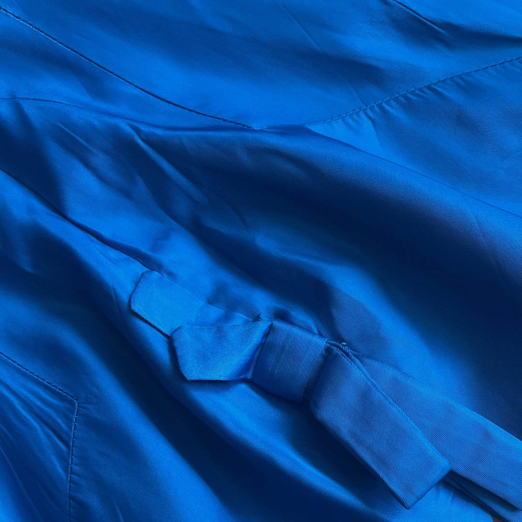 Rare 1950s Royal Blue Satin Prom Dress - XS
