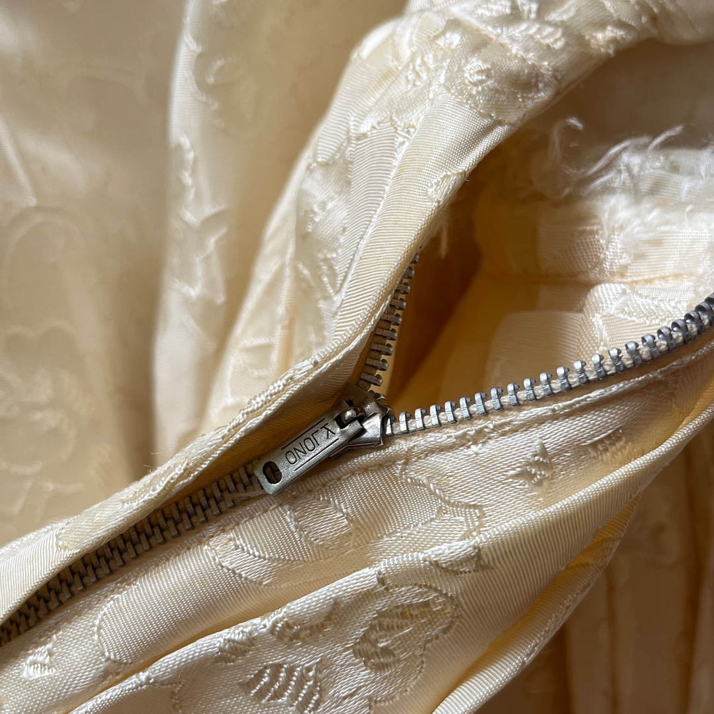Rare 1950s Ivory Prom Wedding Dress - S