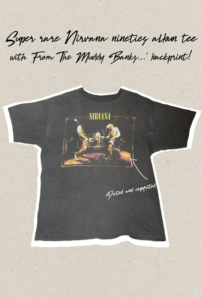 Rare 1996 Nirvana 'From The Muddy Banks Of The Wishkah' T-shirt - L/XL