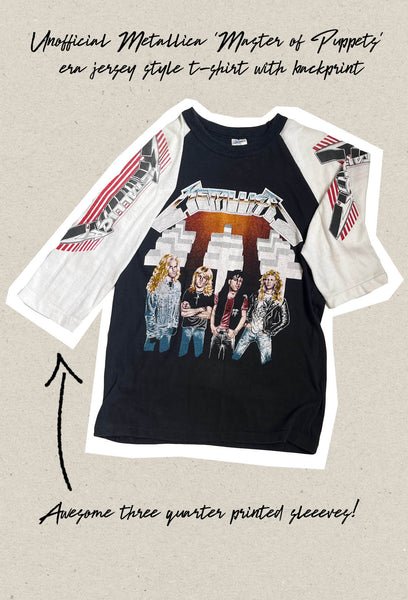 llica Master of Puppets Tシャツ Metallica Master Of Puppets Track List Shirt – Official 1986