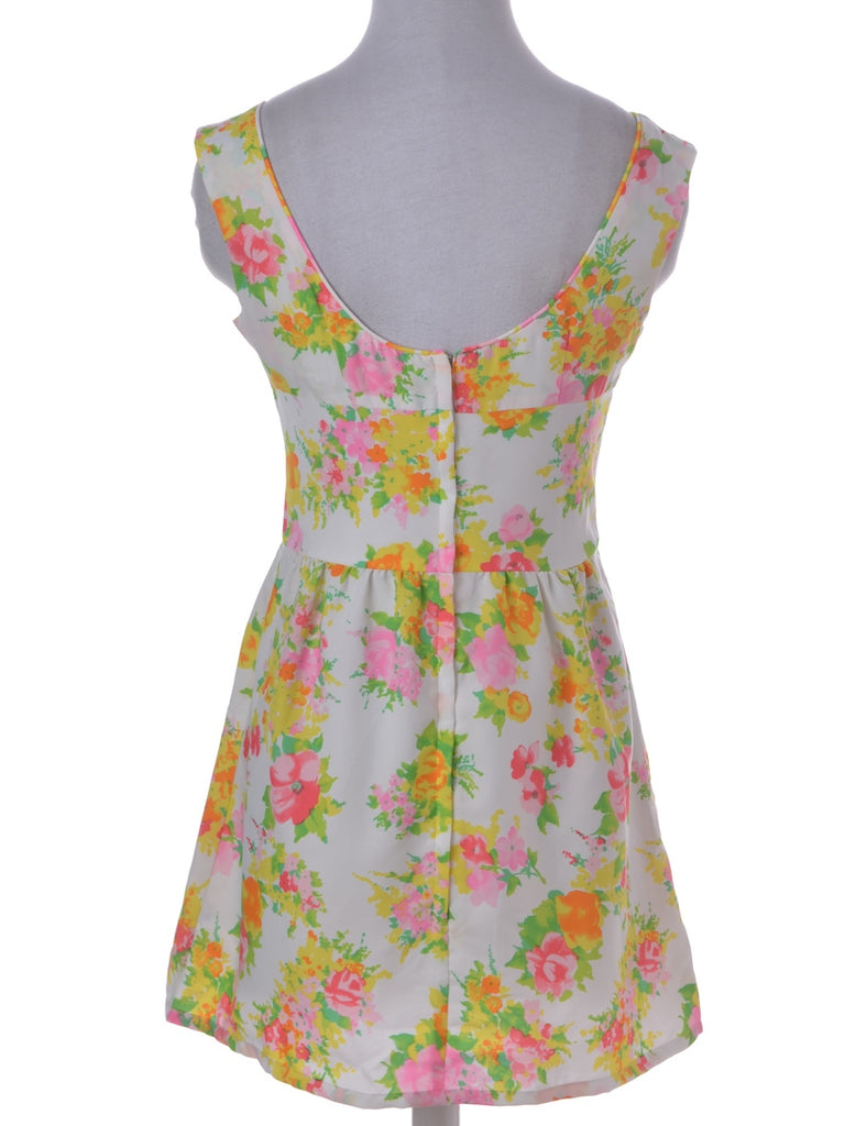 Floral Print Short Dress - Dresses - Beyond Retro