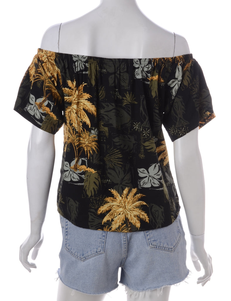 Label Hayley Hawaiian Off The Shoulder Top