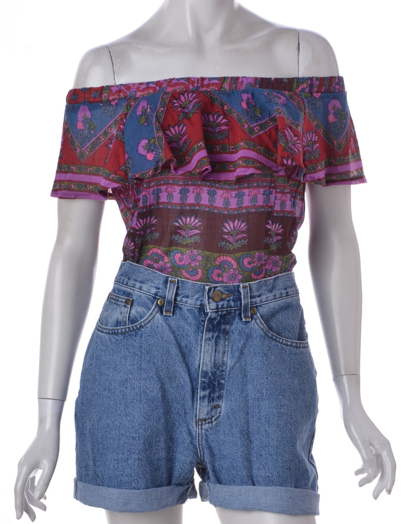 Hippie Style Frill Top - Blouses & Tops - Beyond Retro