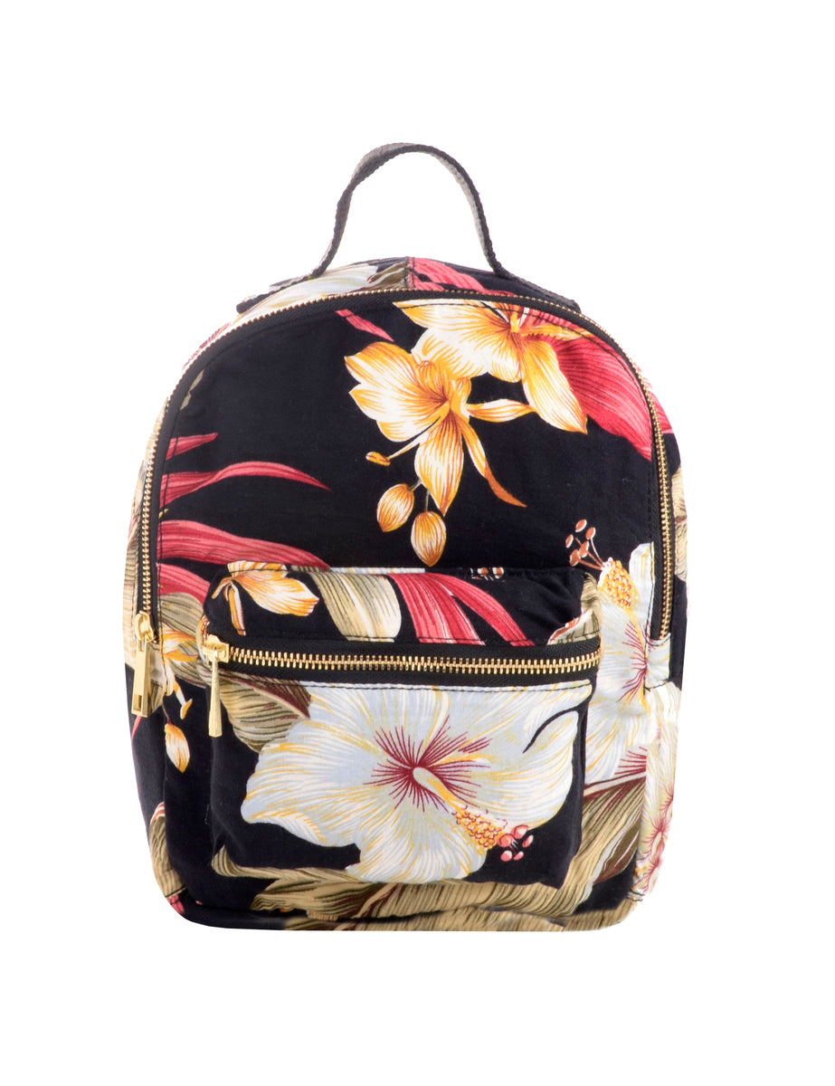 black mini dome backpack Vintage Label Danni Mini Dome Backpack