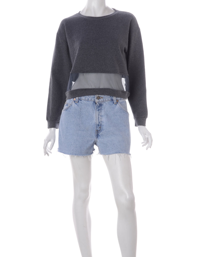 Label Alicia Sports Mesh Cropped Hoodie - Sweatshirts - Beyond Retro