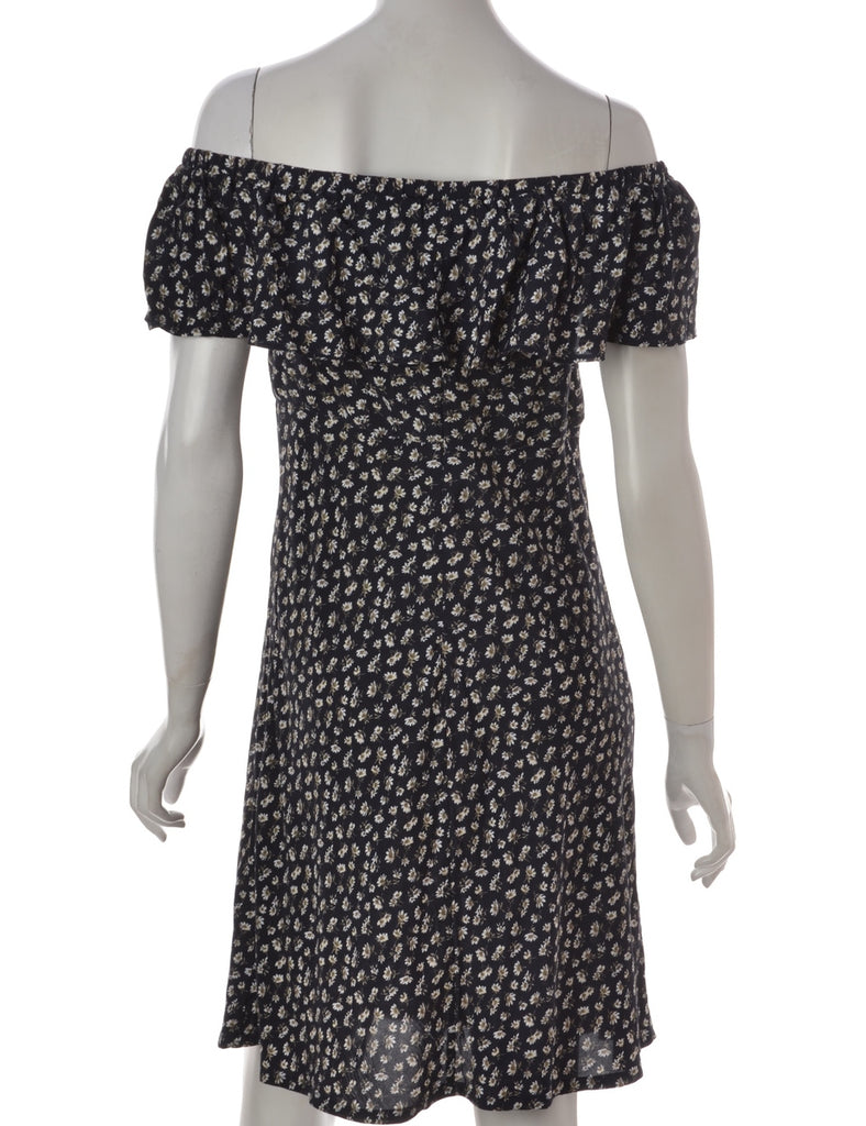 Label Black Frill Top Dress - Dresses - Beyond Retro