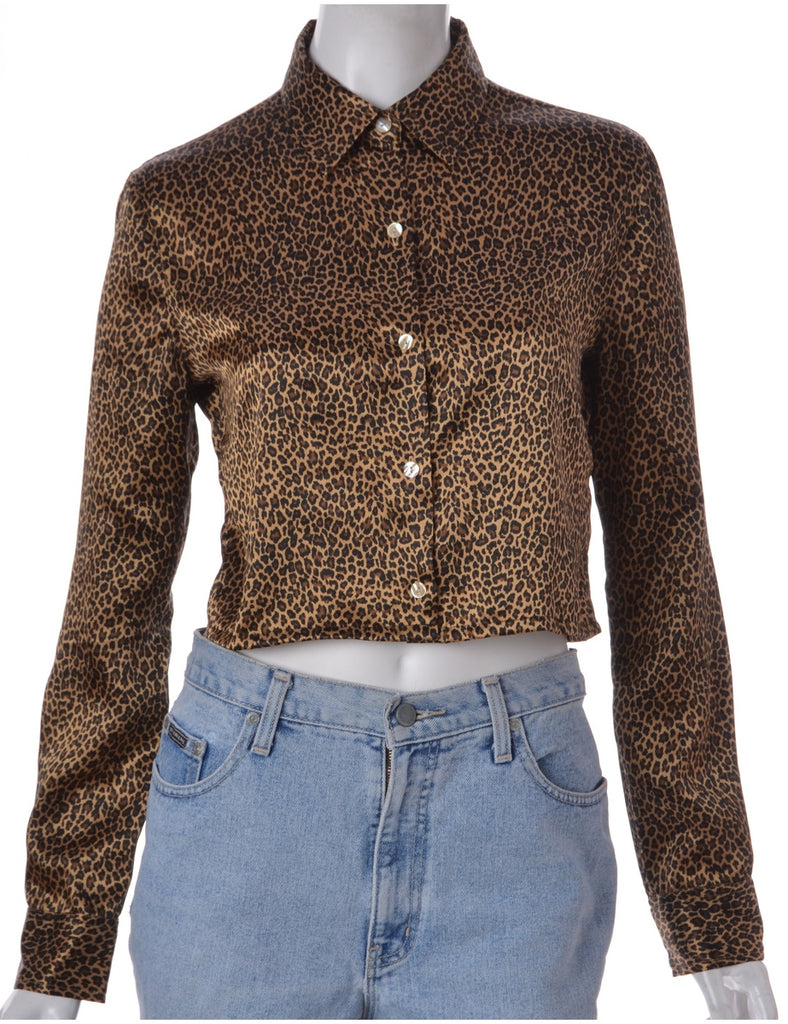 Cropped Long Sleeved Blouse - Blouses & Tops - Beyond Retro