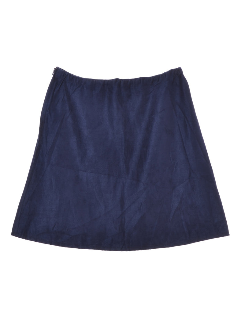 Blue Suede Skirt - Skirts - Beyond Retro