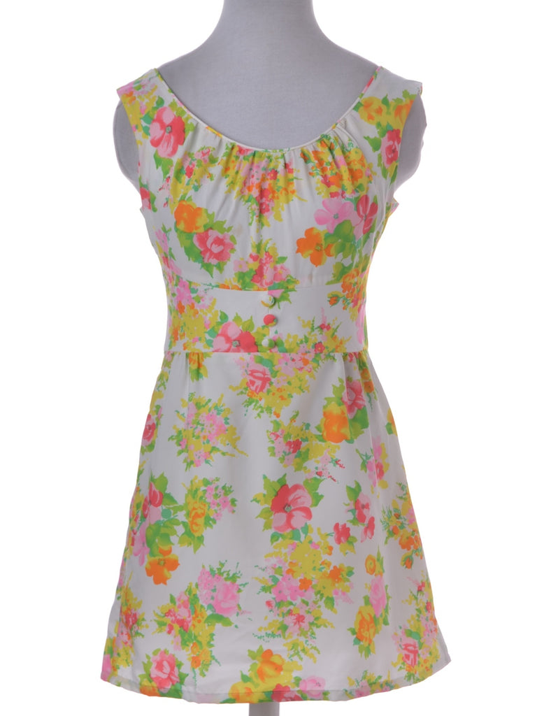 Floral Print Short Dress - Dresses - Beyond Retro