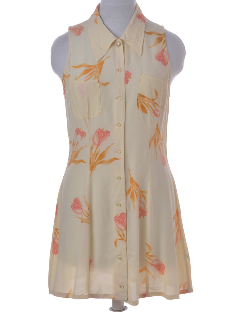 Floral Print Short Dress - Dresses - Beyond Retro