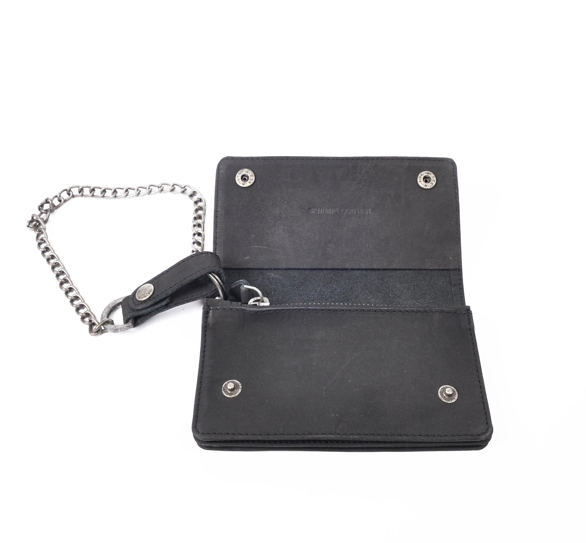 Badass Stainless Steel Mens Double Layer Pants Chain Long Wallet