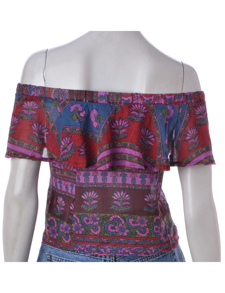 Hippie Style Frill Top - Blouses & Tops - Beyond Retro