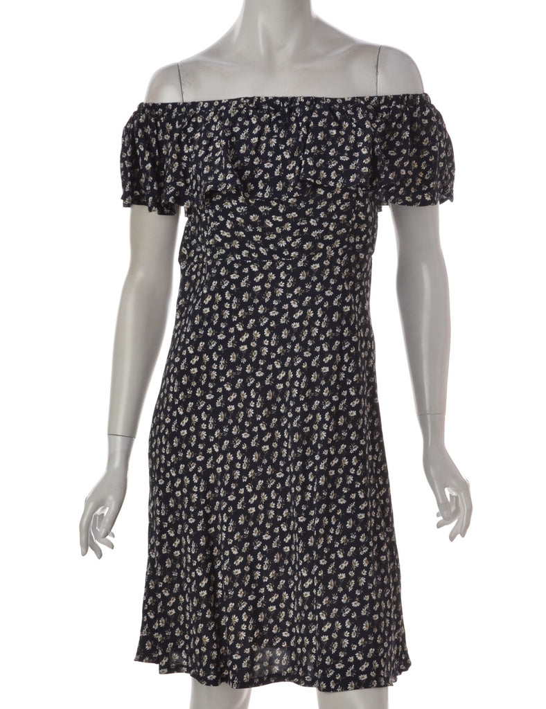 Label Black Frill Top Dress - Dresses - Beyond Retro