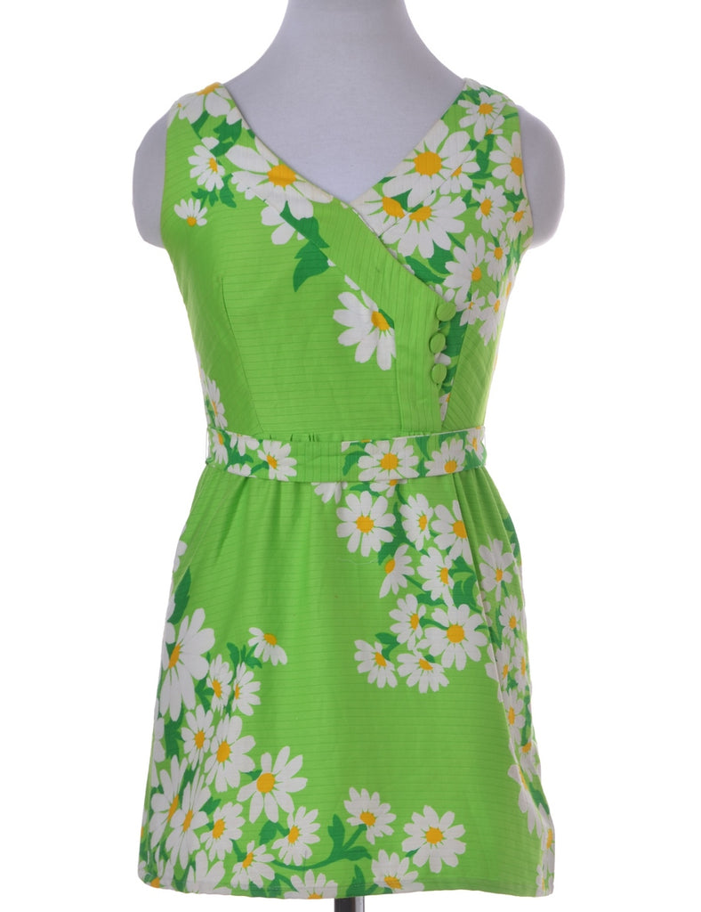 Floral Print Short Dress - Dresses - Beyond Retro