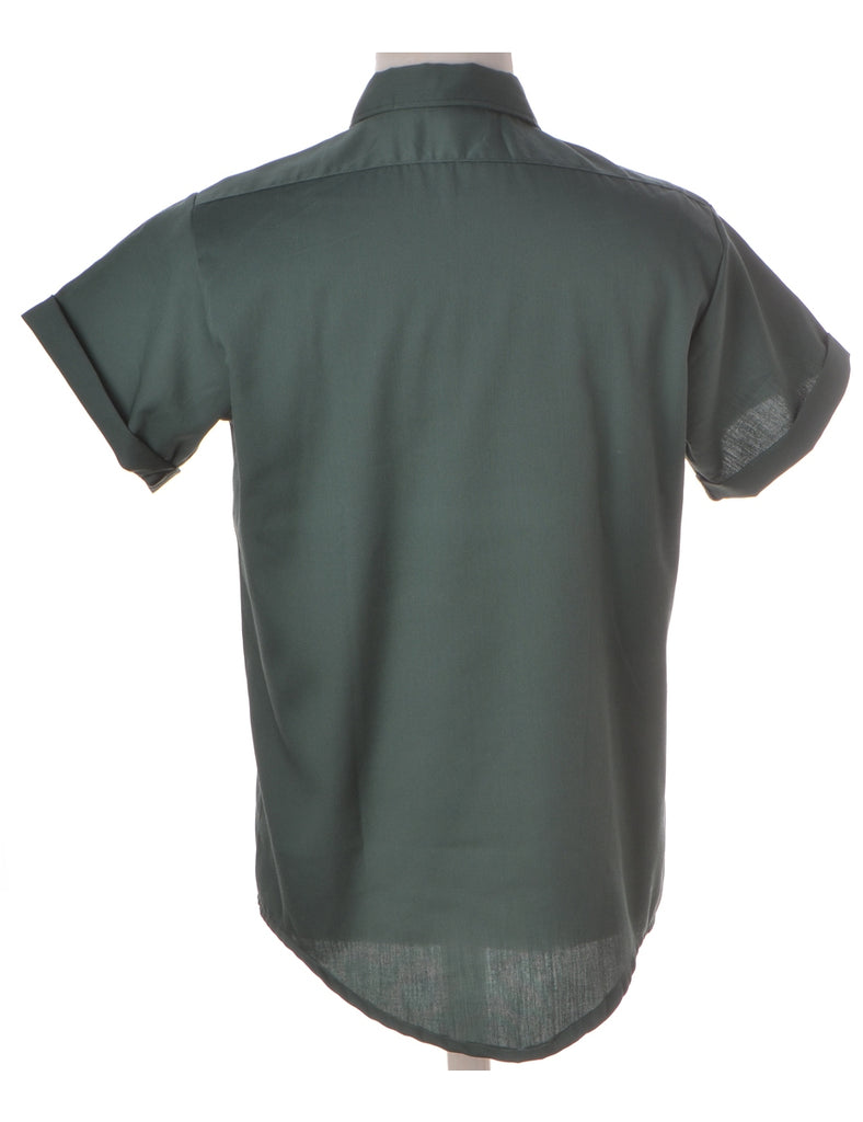 Beyond Retro Label Dickies Shirt Green With A Classic Collar - Shirts - Beyond Retro