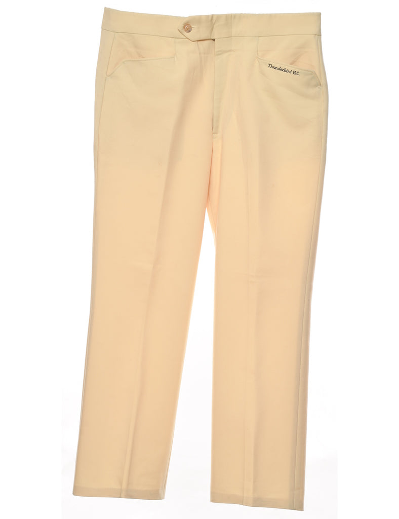 1970s Beige Classic Suit Trousers - W32 L27