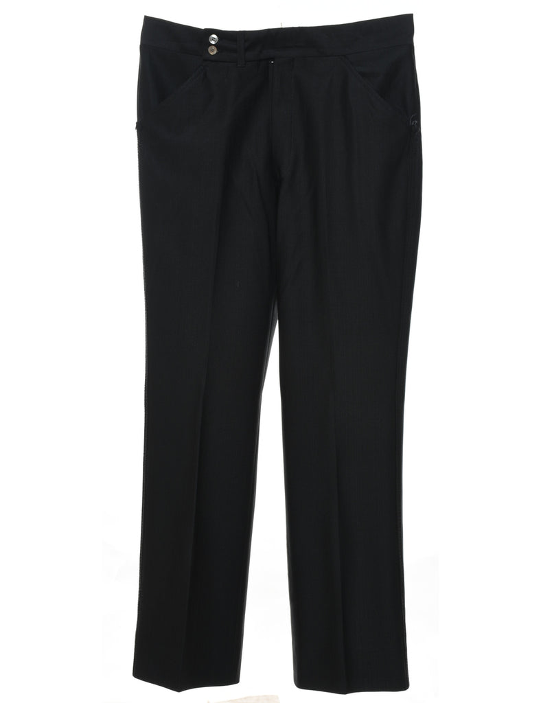 1970s Classic Black Suit Trousers - W32 L31