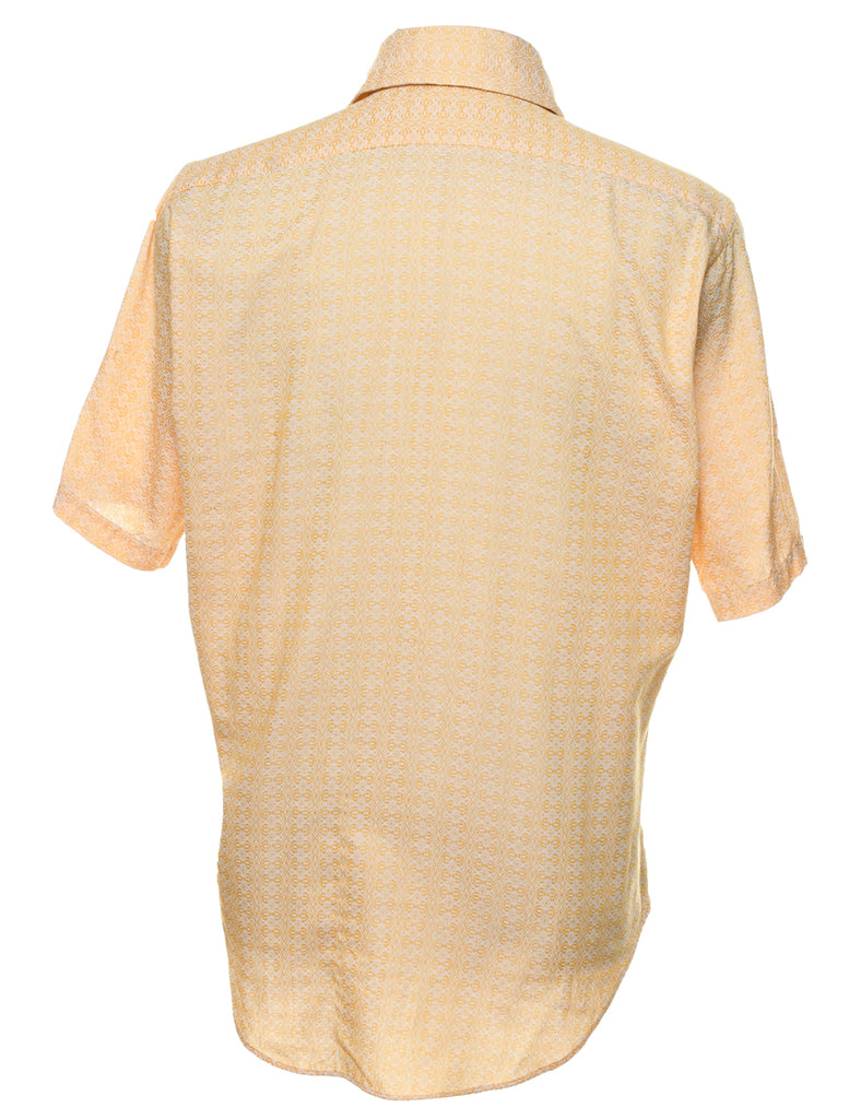 1970s Floral Short Sleeved Shirt - M