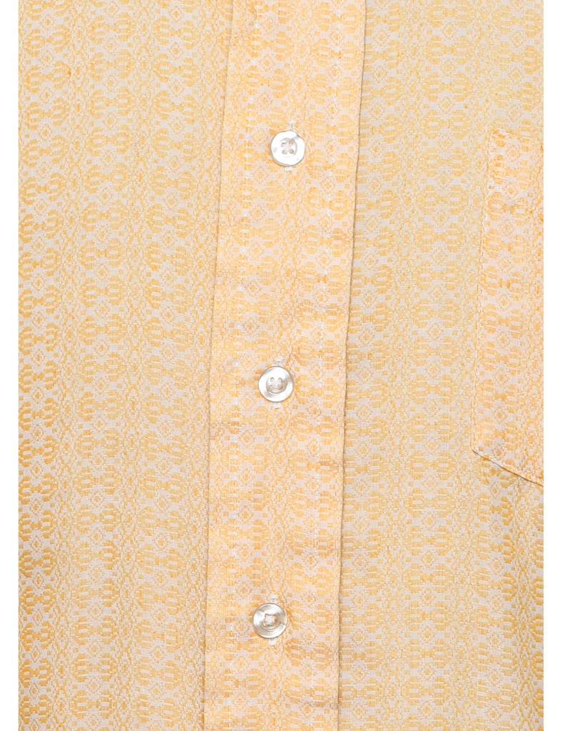 1970s Floral Short Sleeved Shirt - M