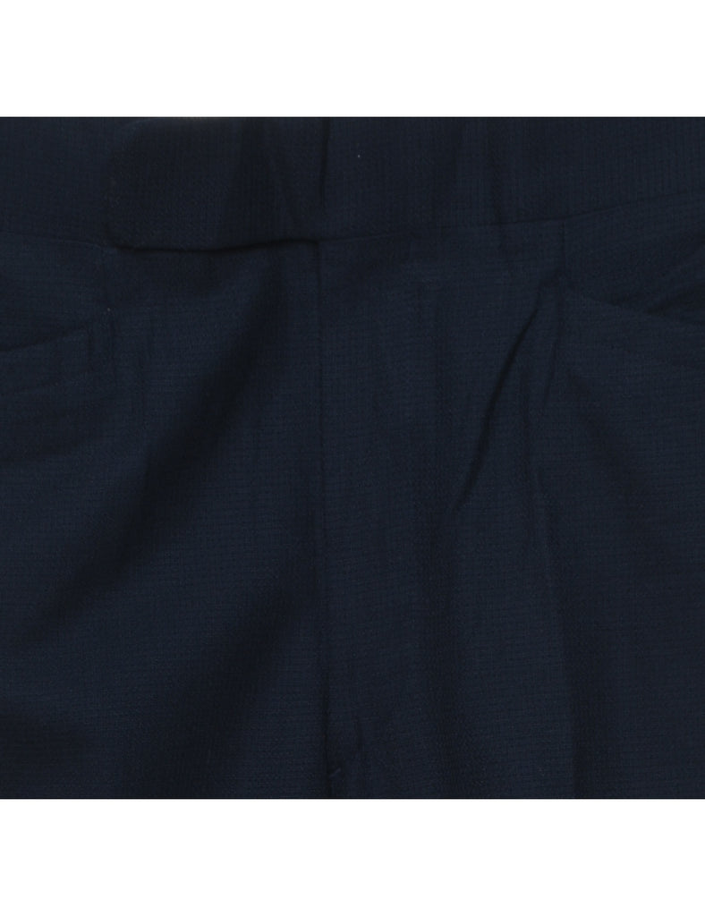 1970s Navy Classic Straight-Fit Trousers - W34 L30