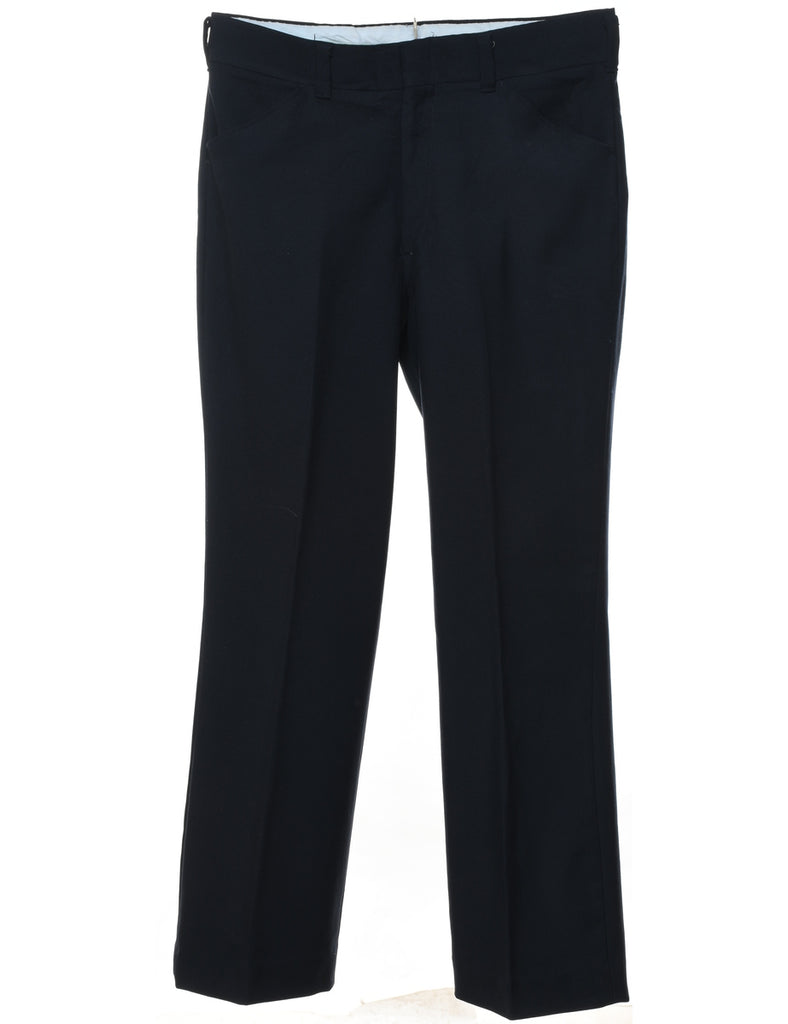 1970s Navy Straight-Fit Trousers - W35 L31