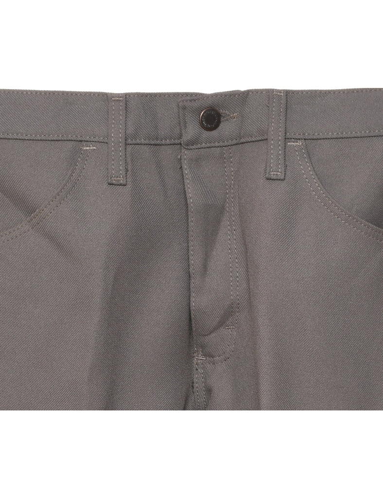 1970s Wrangler Grey Straight-Fit Smart Trousers - W30 L21