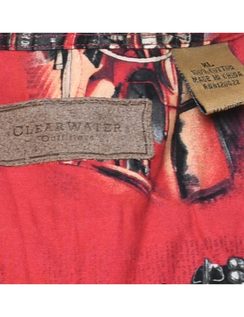 1990s Novelty Car Print Shirt - XL