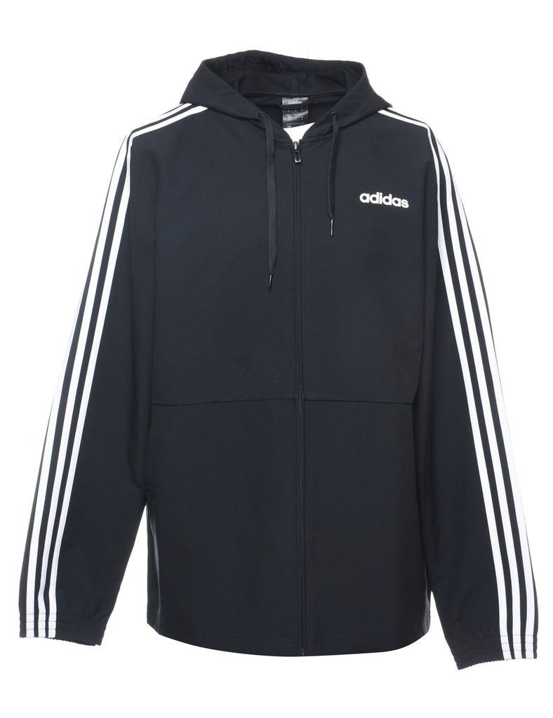 Adidas Black & White Hooded Jacket - M