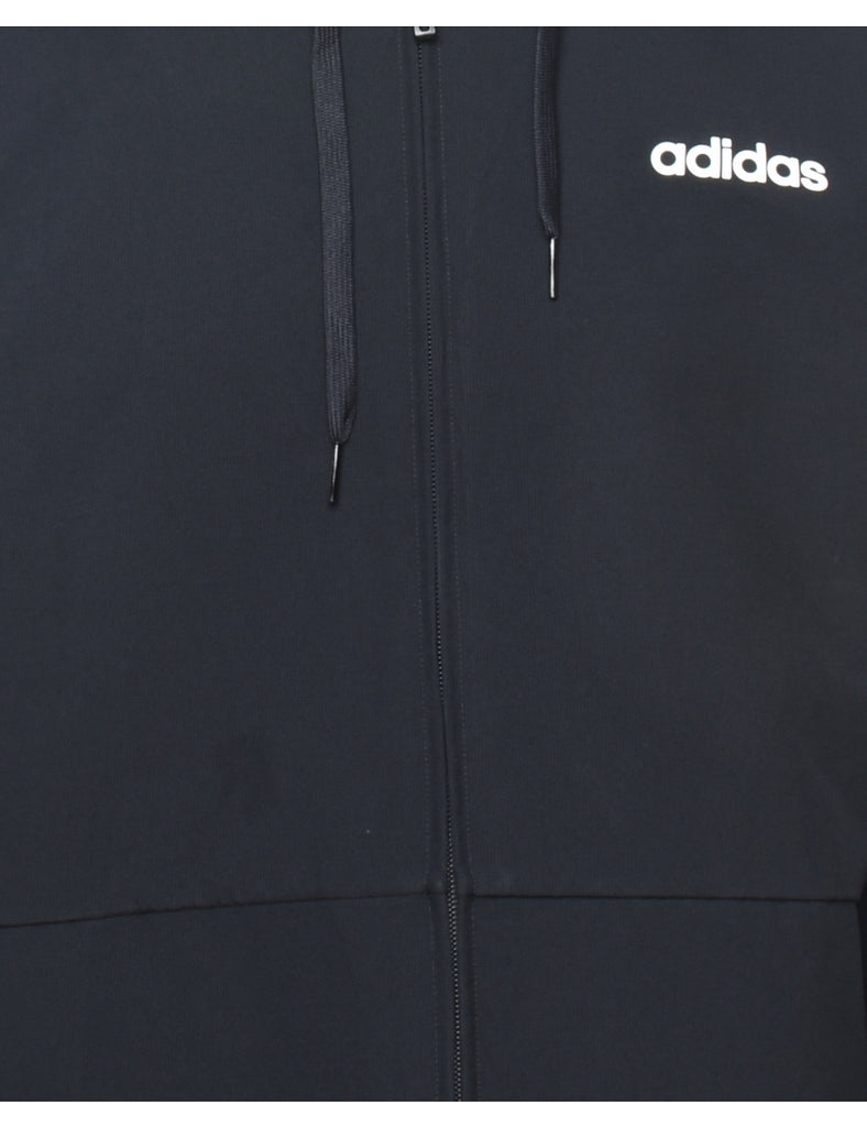 Adidas Black & White Hooded Jacket - M