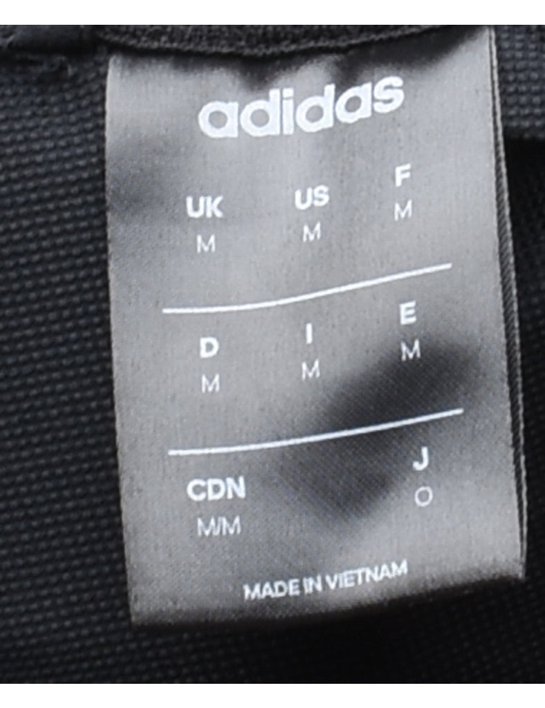 Adidas Black & White Hooded Jacket - M